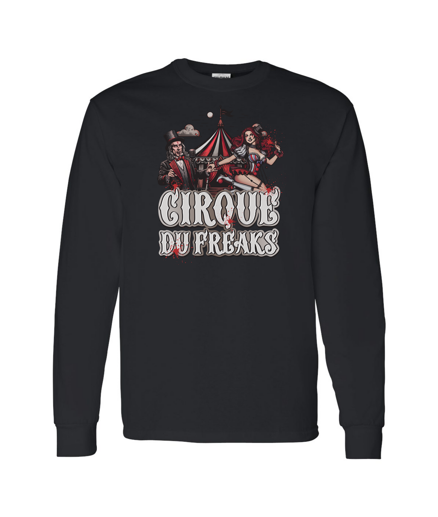 Cirque Du Freaks - Cirque Du Freak Cartoon Character - Black Long Sleeve T