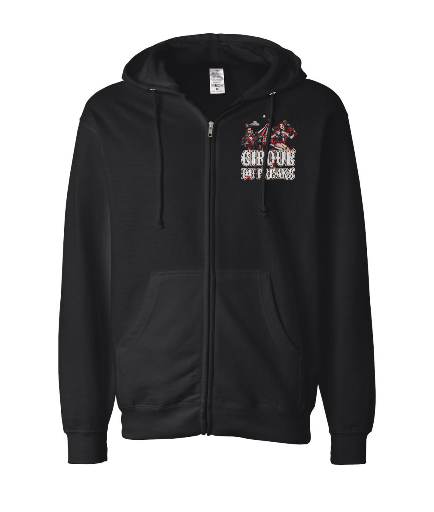 Cirque Du Freaks - Cirque Du Freak Cartoon Character - Black Zip Up Hoodie