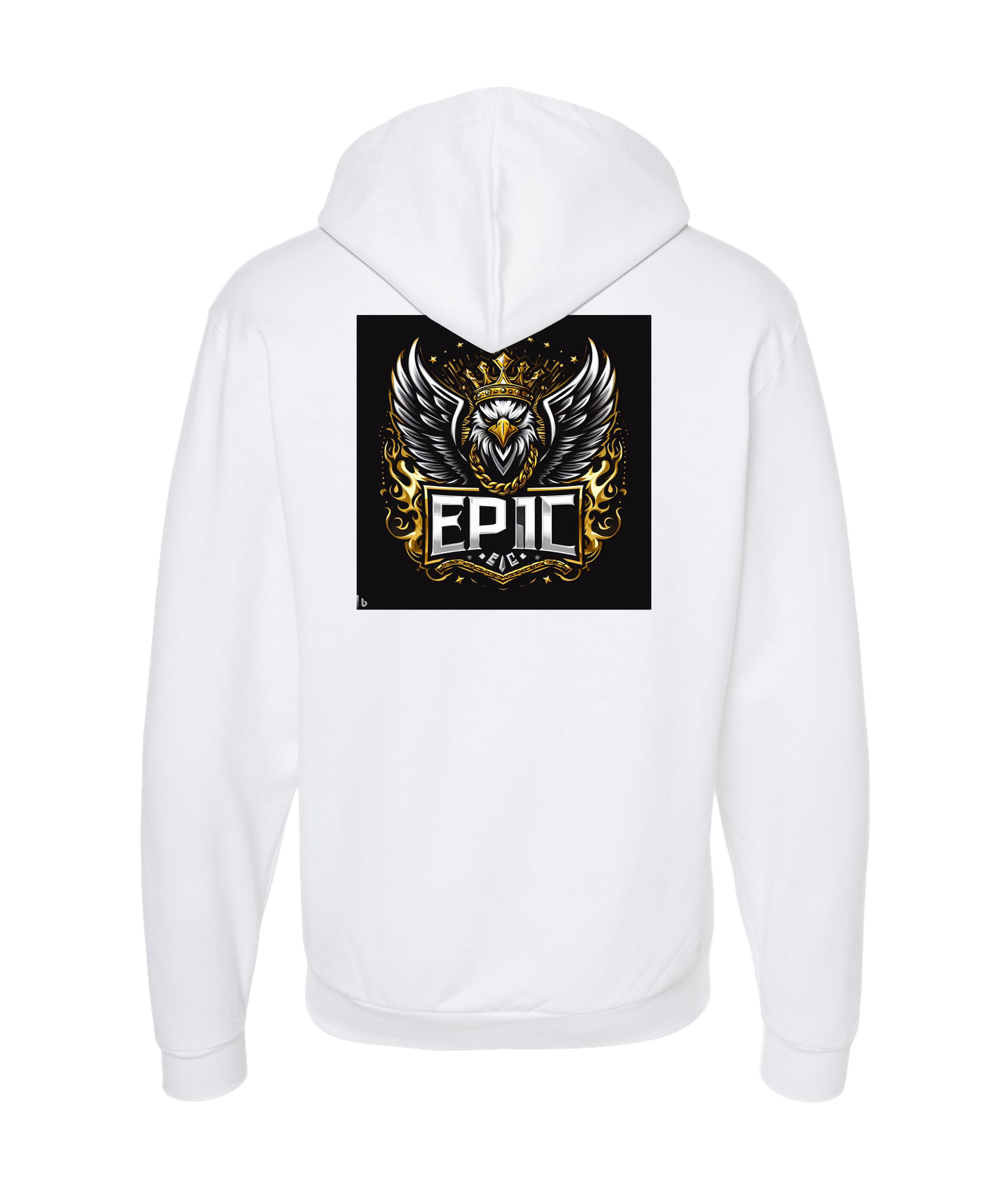 PovCiti Apparel - Ep!c Eagle Logo - White Zip Up Hoodie