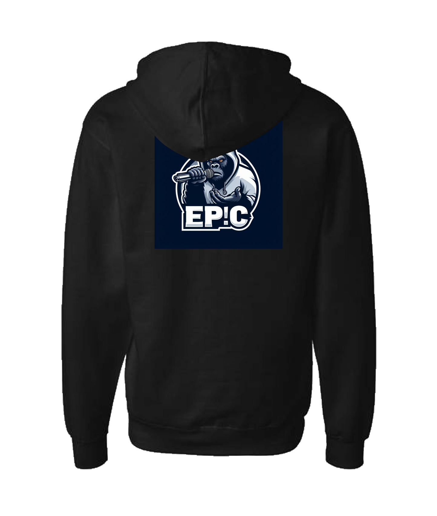 PovCiti Apparel - Ep!c Gorilla Logo - Black Zip Up Hoodie
