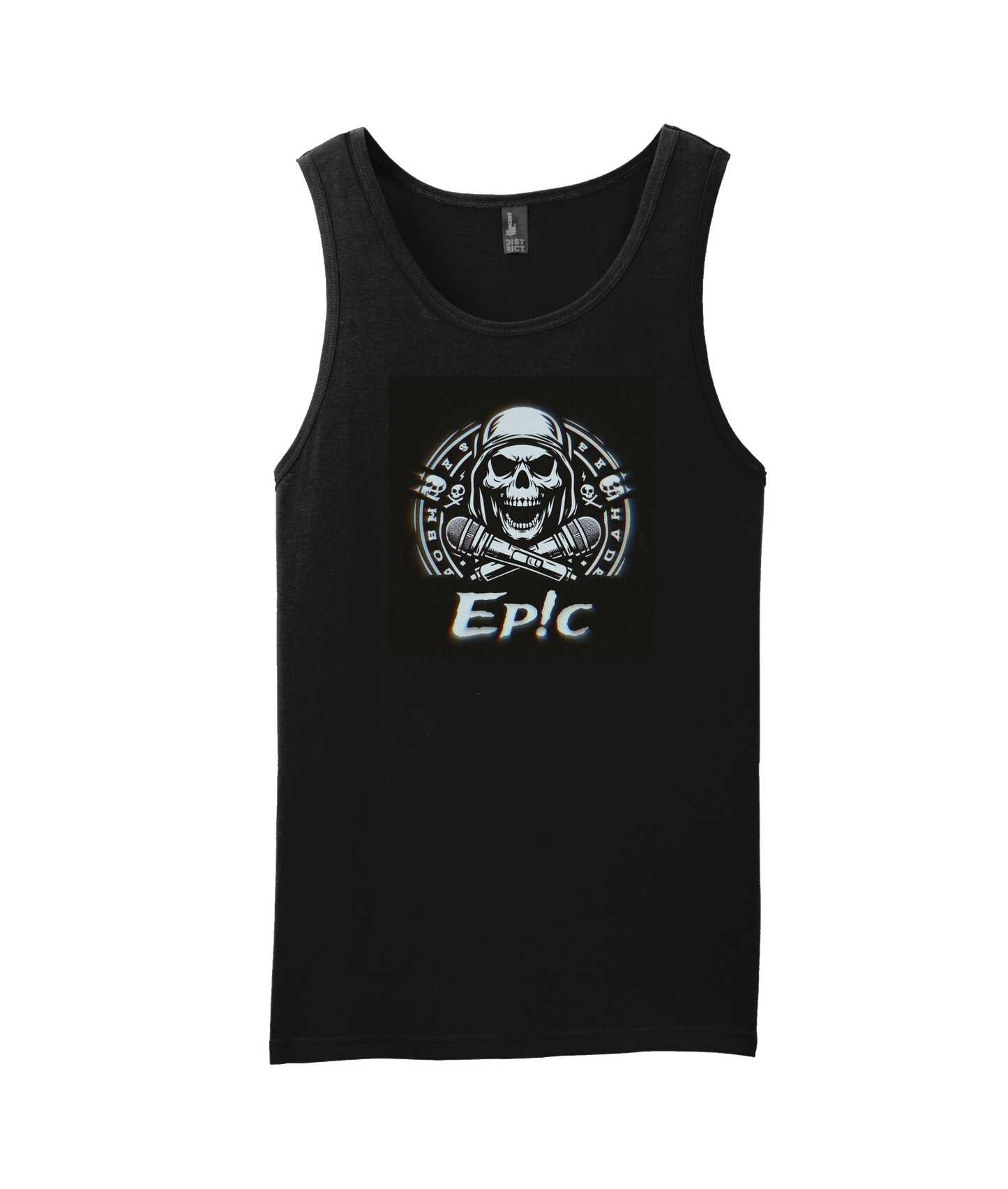 Ep!c of PovCiti - Ep!c Hooded Skull Logo - Black Tank Top