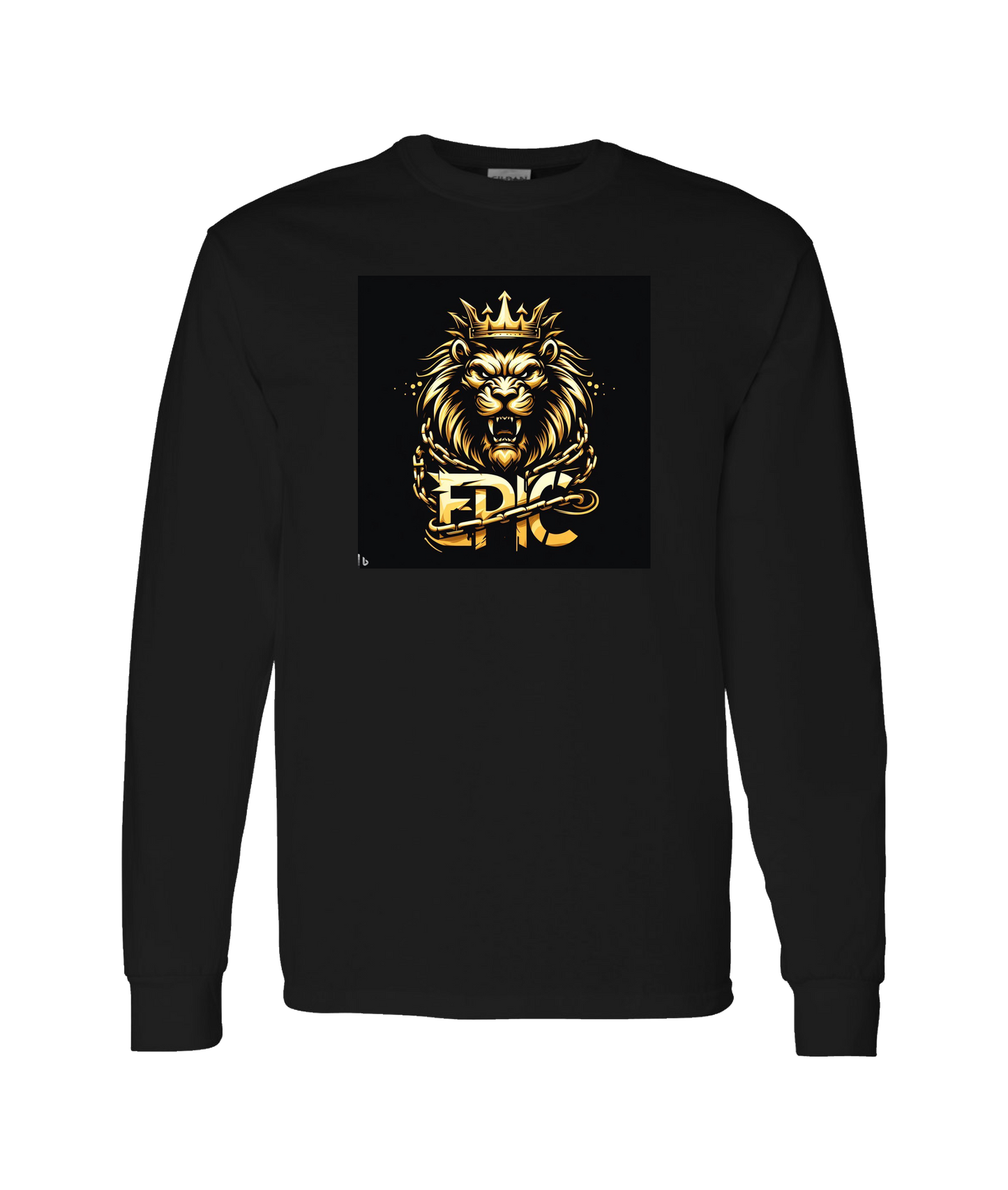 PovCiti Apparel - Ep!c Lion Logo - Black Long Sleeve T
