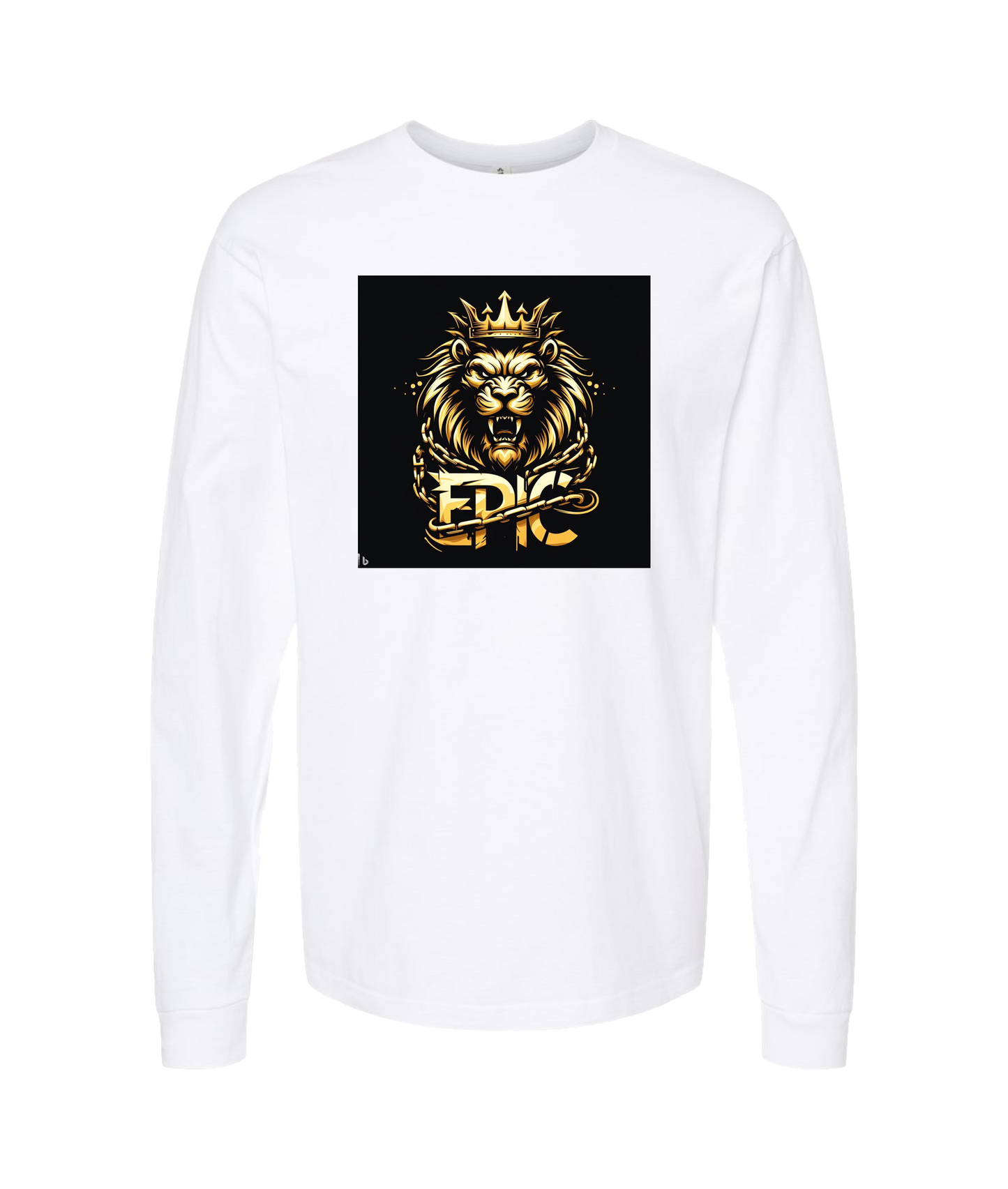 PovCiti Apparel - Ep!c Lion Logo - White Long Sleeve T