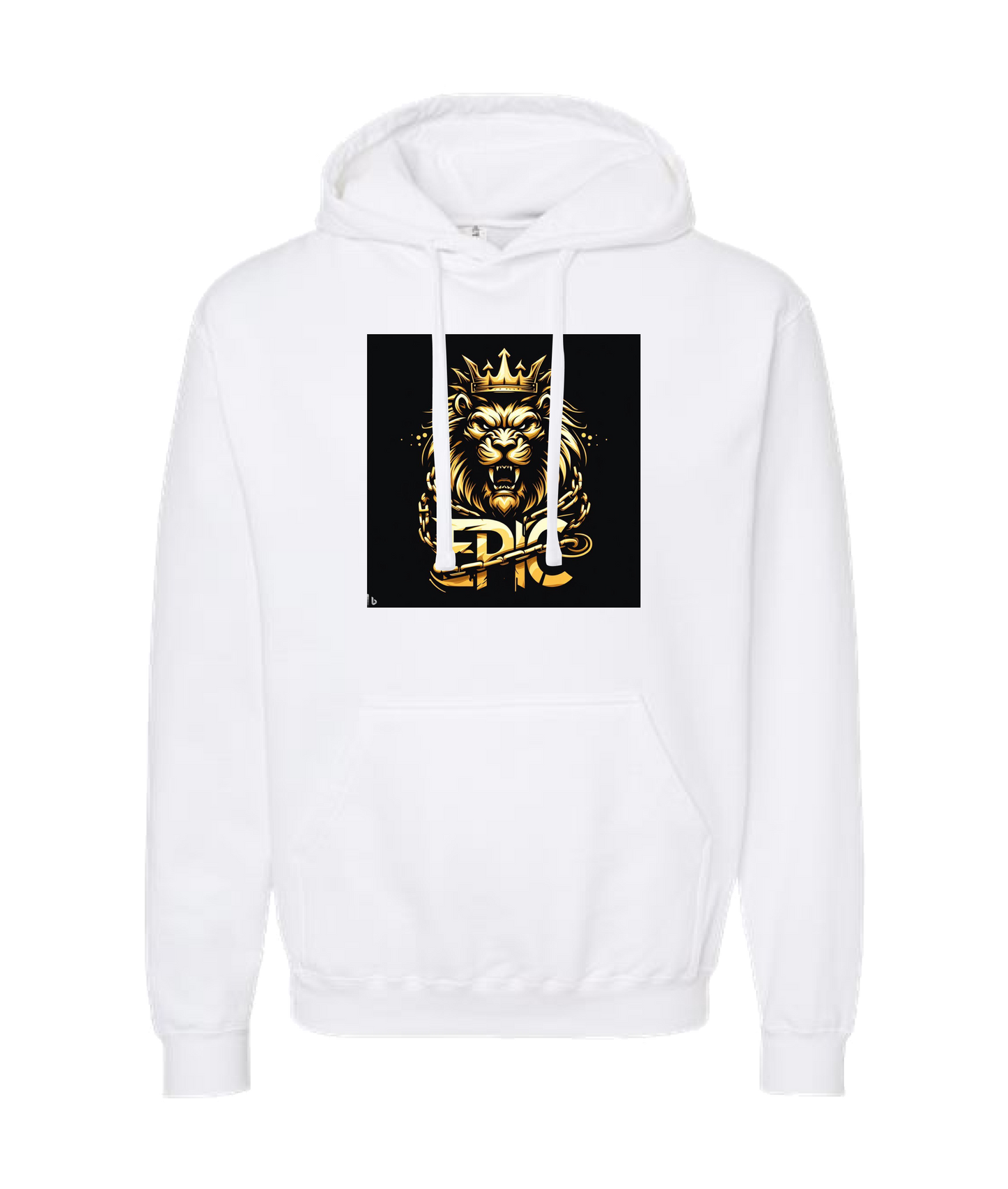 PovCiti Apparel - Ep!c Lion Logo - White Hoodie