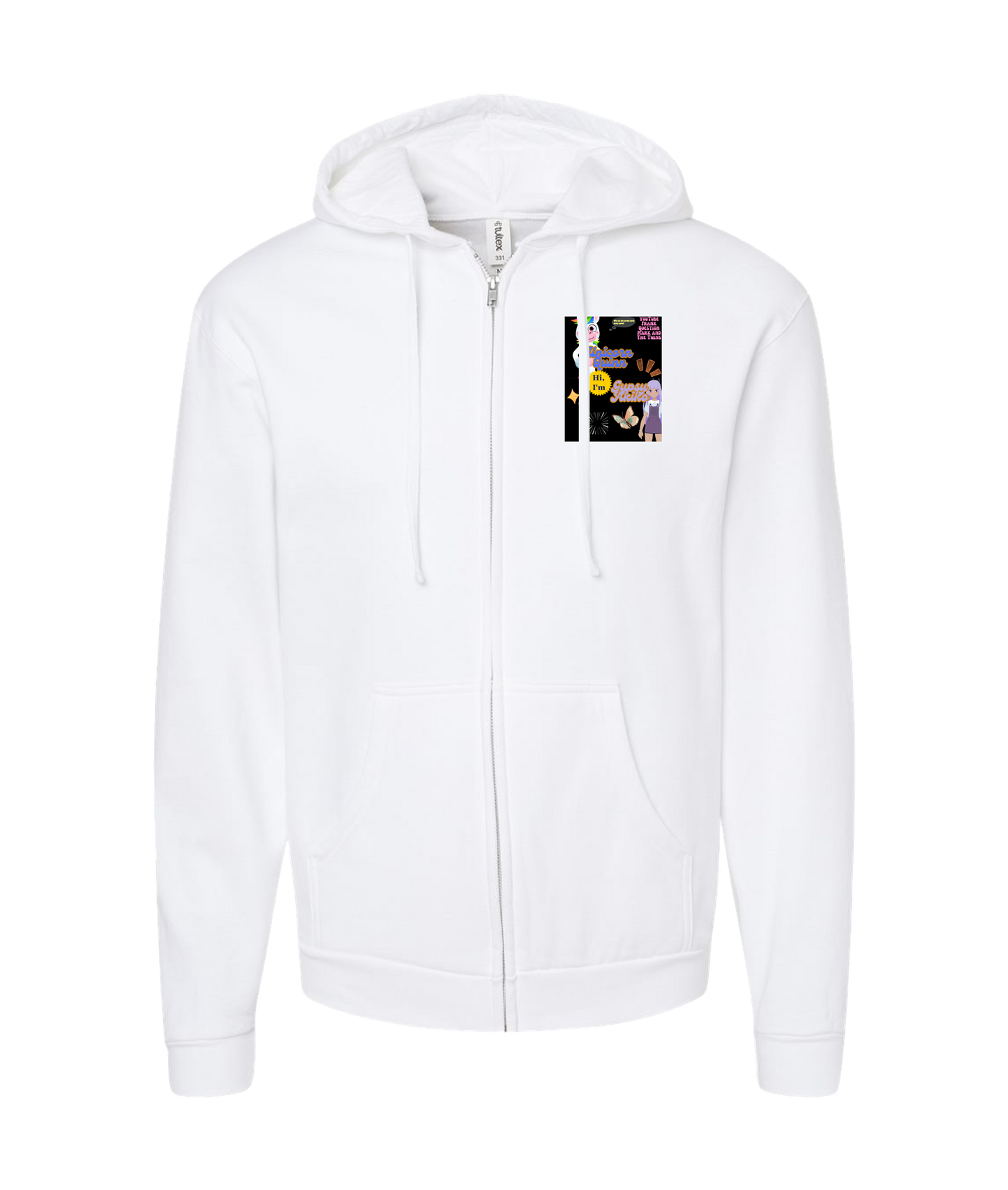 Frank Question Mark Productions - YouTube and The Twins - White Zip Up Hoodie