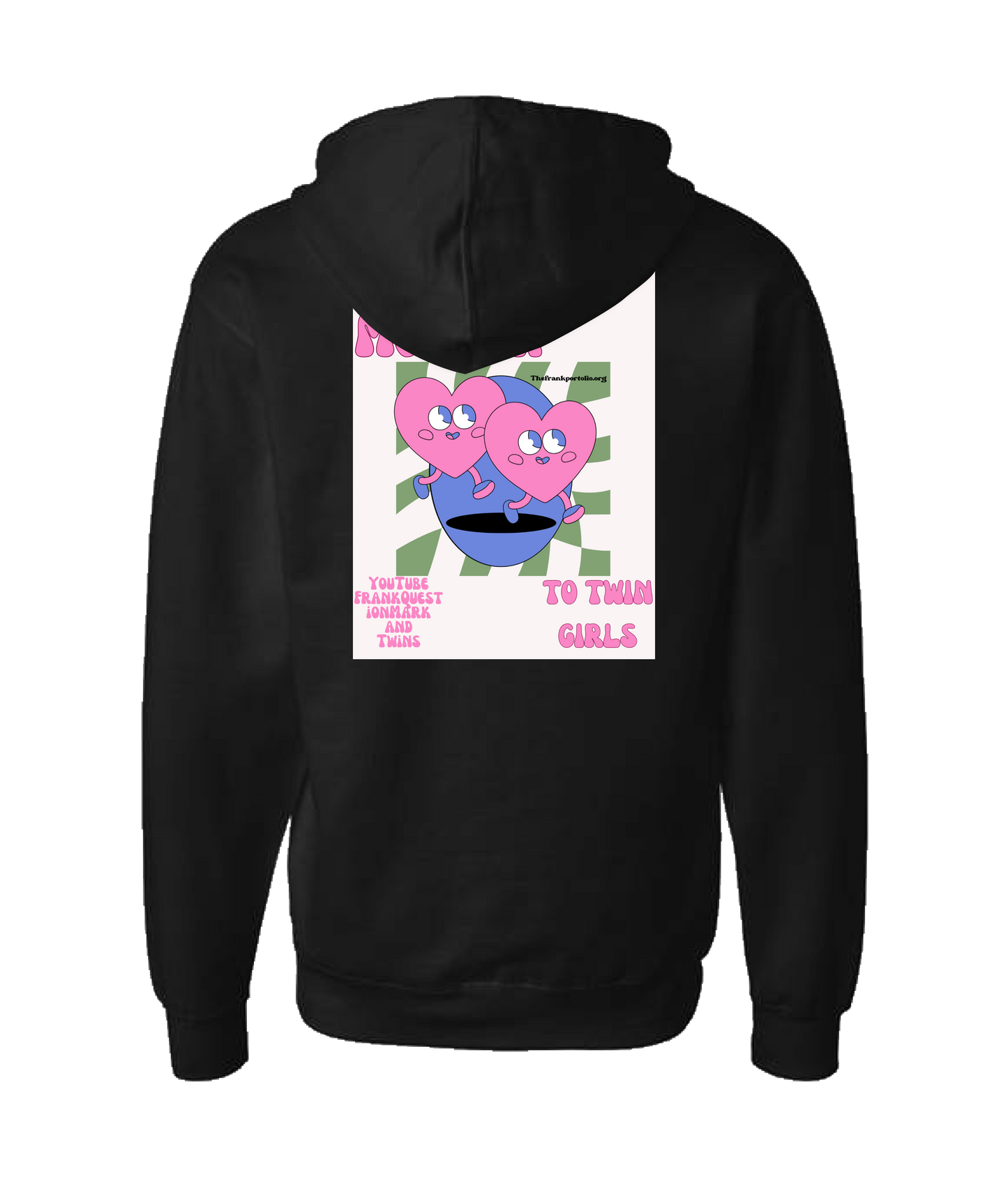 Frank Question Mark Productions - Frank Question Mark and Twins 2 - Black Zip Up Hoodie