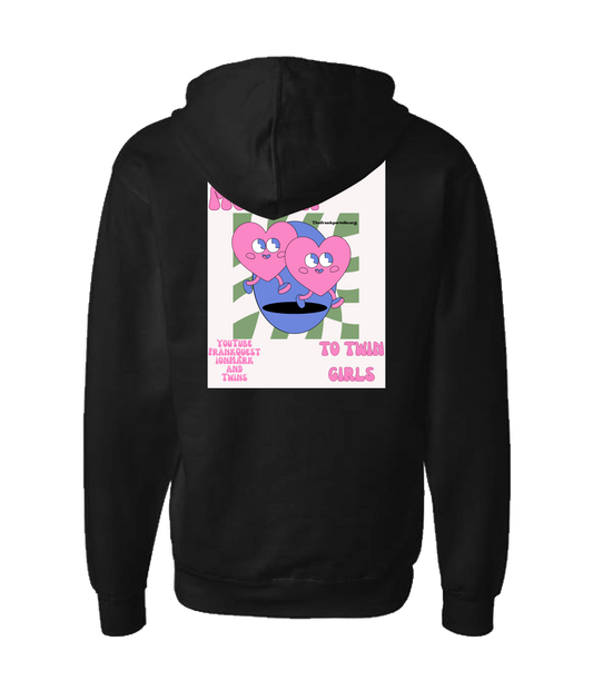 Frank Question Mark Productions - Frank Question Mark and Twins 2 - Black Zip Up Hoodie