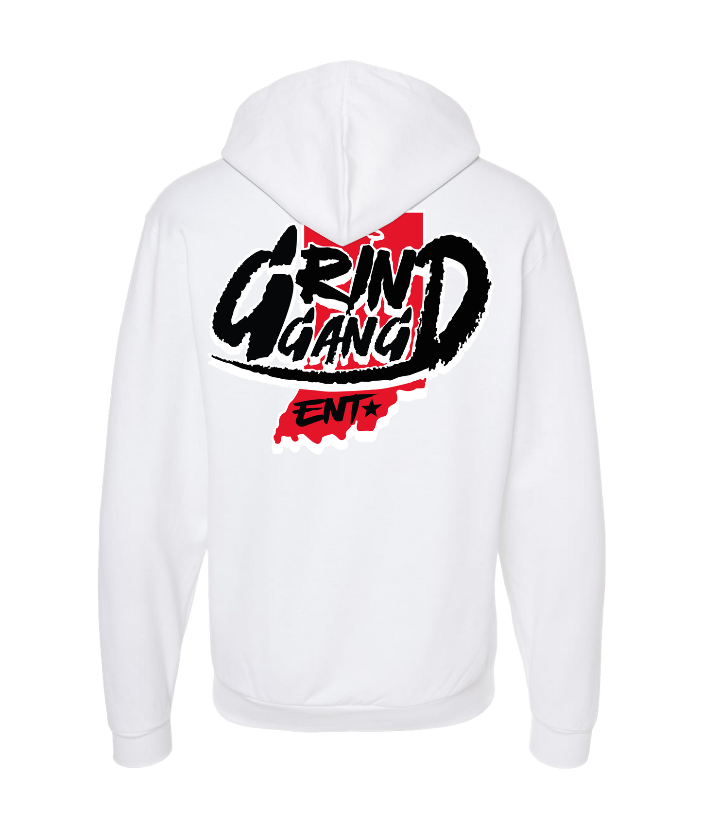 GRIND GANG ENT. LLC - INDIANA GRIND 3 - White Zip Up Hoodie