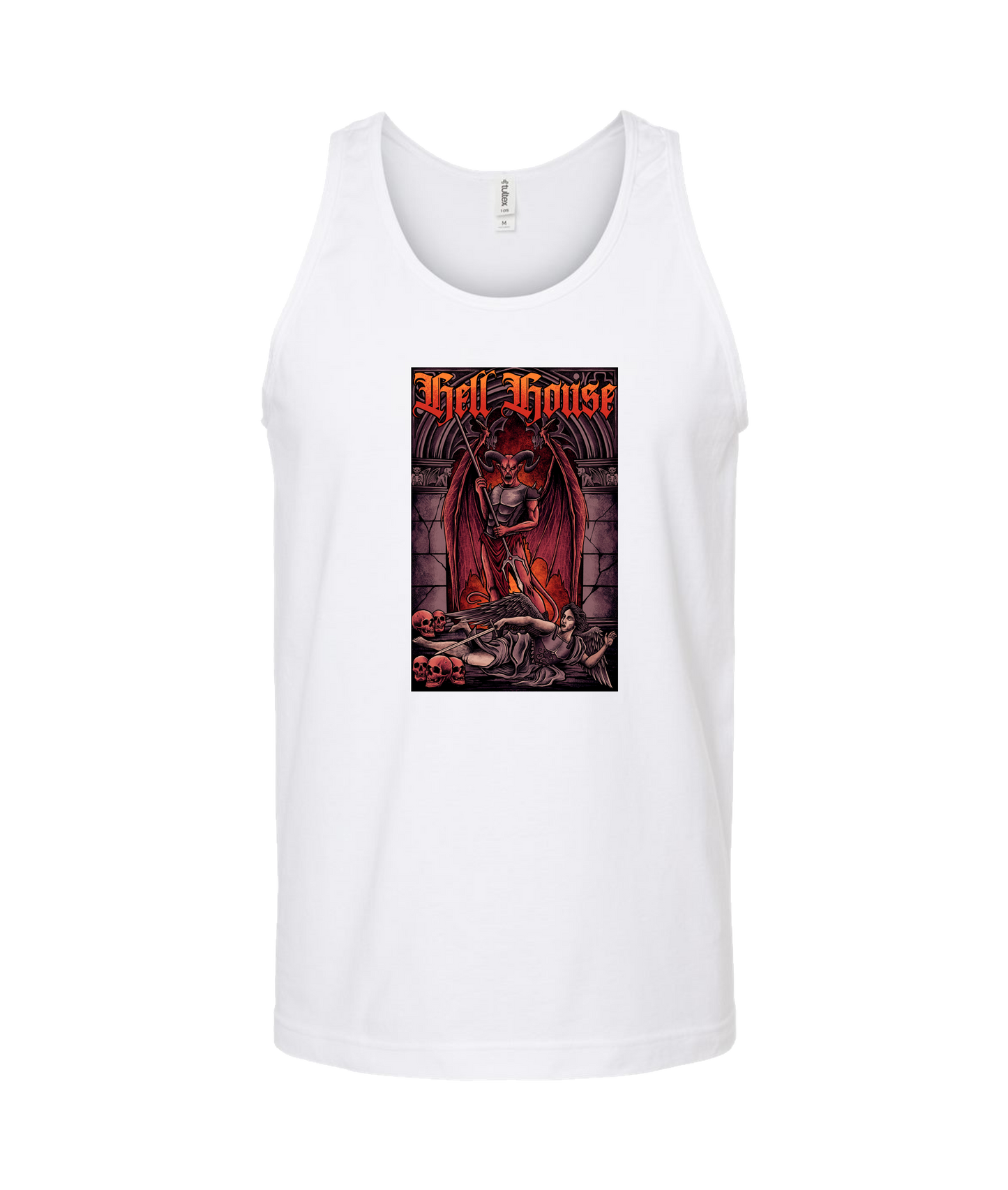 Hellhouse crypt - Devil VS Michael - White Tank Top