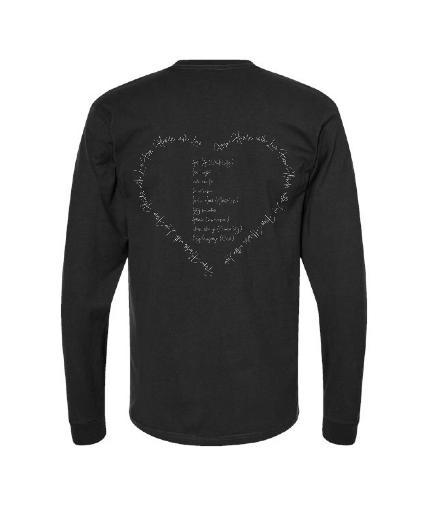 Ninebay Jakub - From Florida with Love - Black Long Sleeve T
