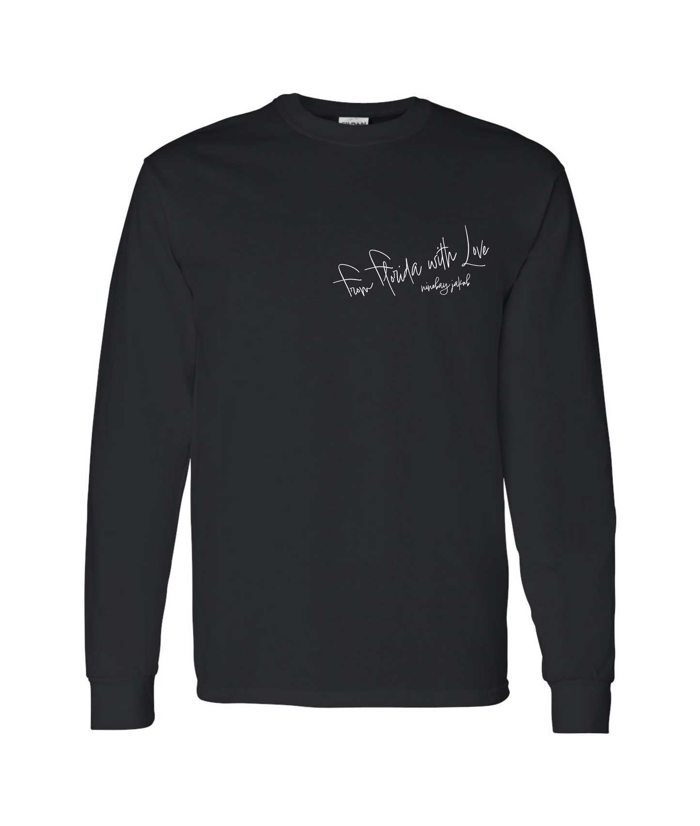Ninebay Jakub - From Florida with Love - Black Long Sleeve T