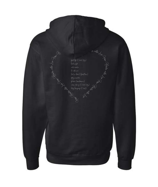 Ninebay Jakub - From Florida with Love - Black Zip Up Hoodie