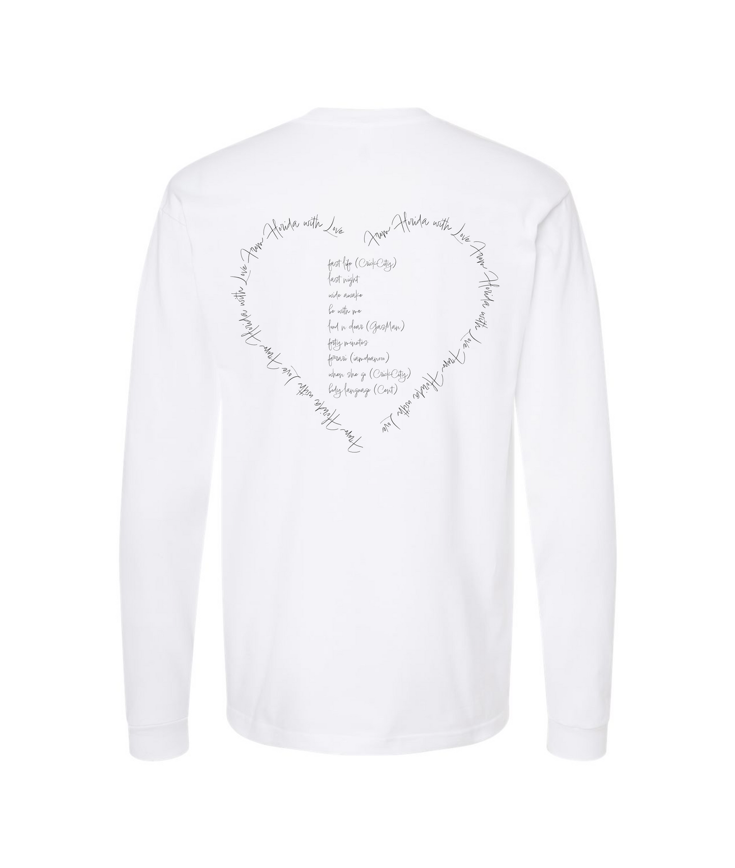 Ninebay Jakub - From Florida with Love - White Long Sleeve T