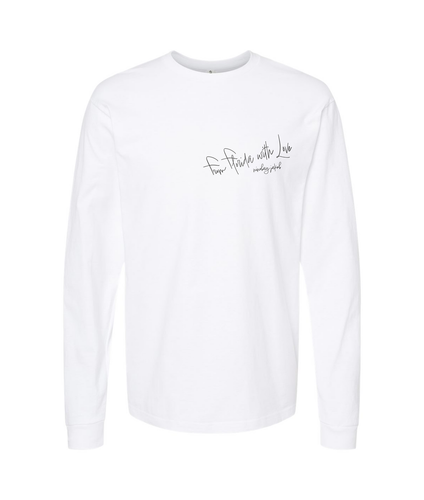 Ninebay Jakub - From Florida with Love - White Long Sleeve T