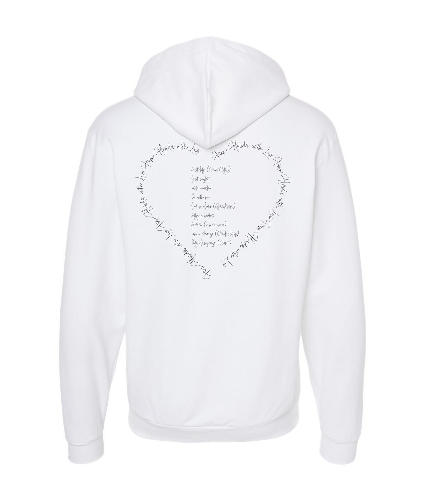 Ninebay Jakub - From Florida with Love - White Zip Up Hoodie