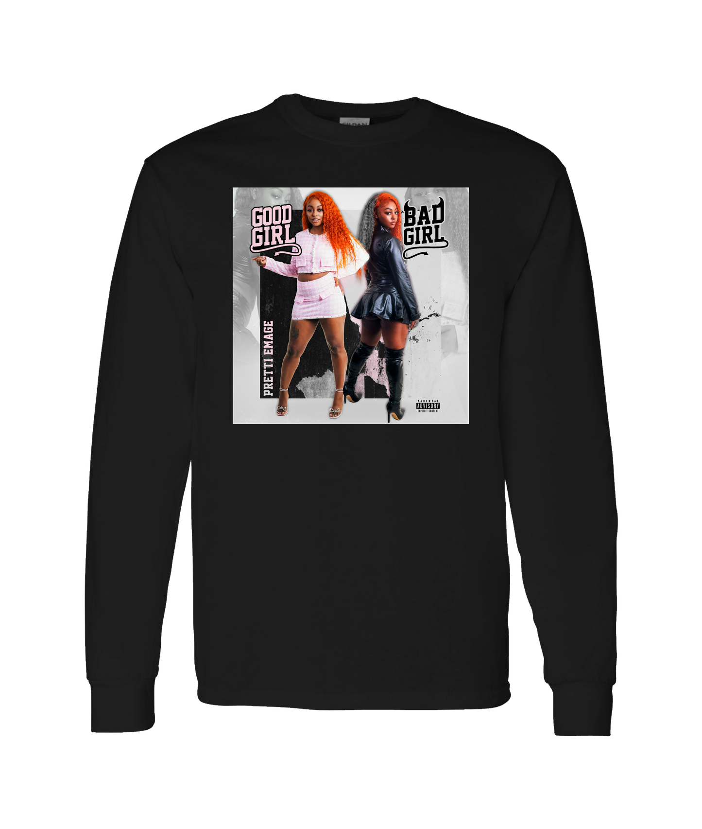 Pretti Emage - GOOD GIRL BAD GIRL - Black Long Sleeve T