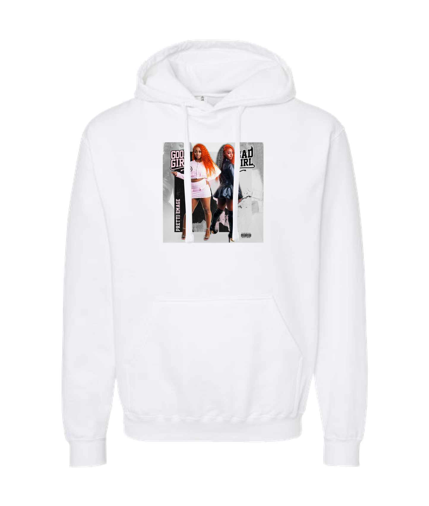 Pretti Emage - GOOD GIRL BAD GIRL - White Hoodie