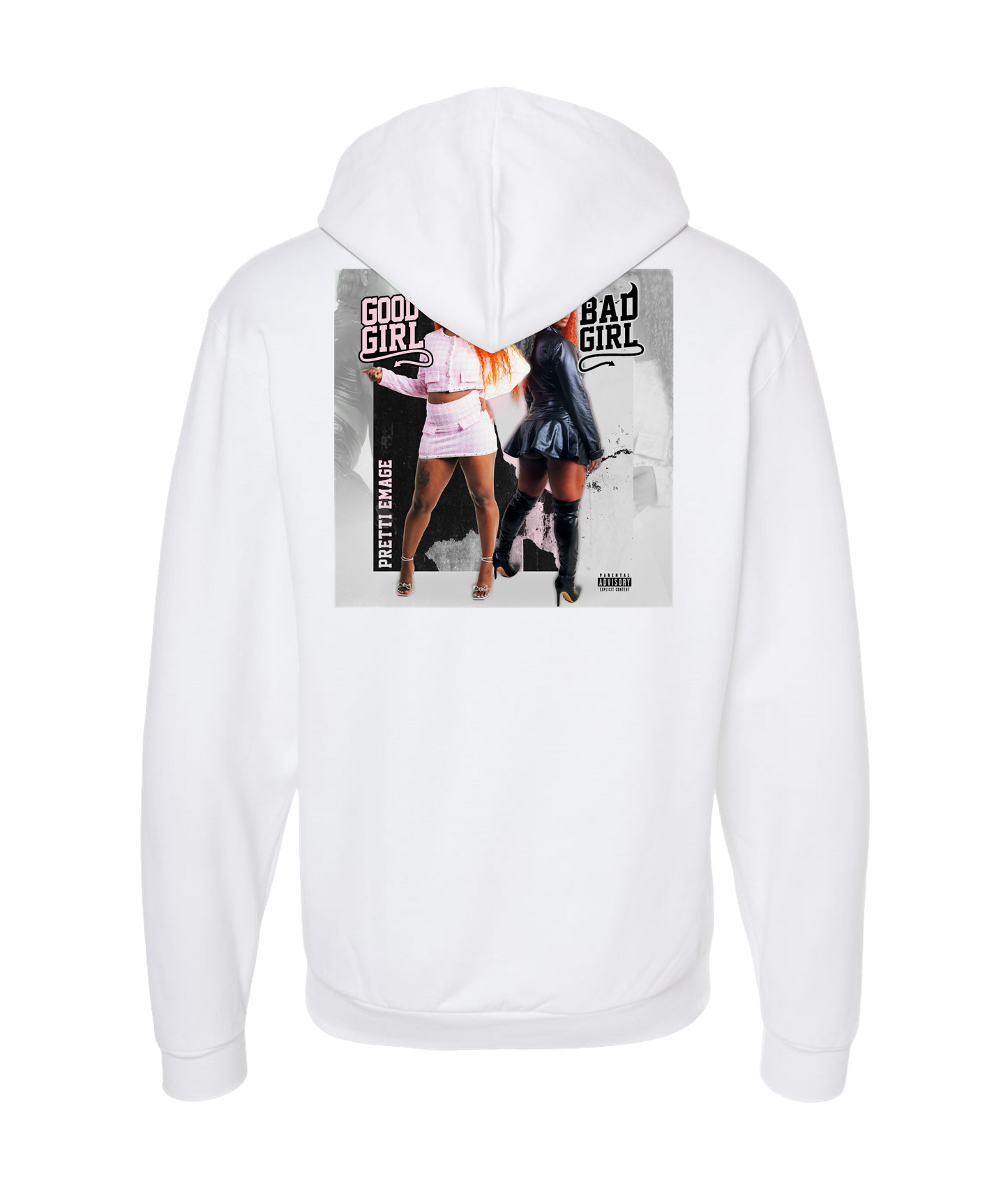 V-PETOP - GOOD GIRL BAD GIRL - White Zip Up Hoodie