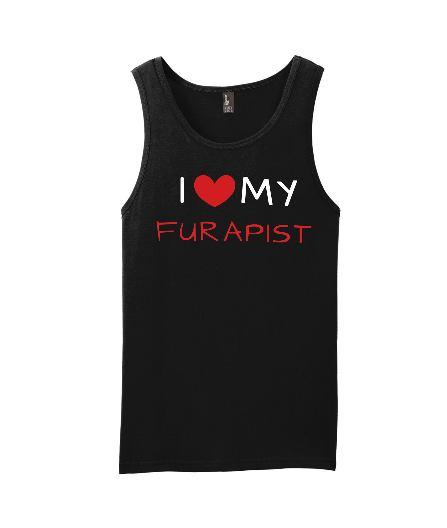 pyschofurapy.com - I <3 MY FURAPIST - Black Tank Top