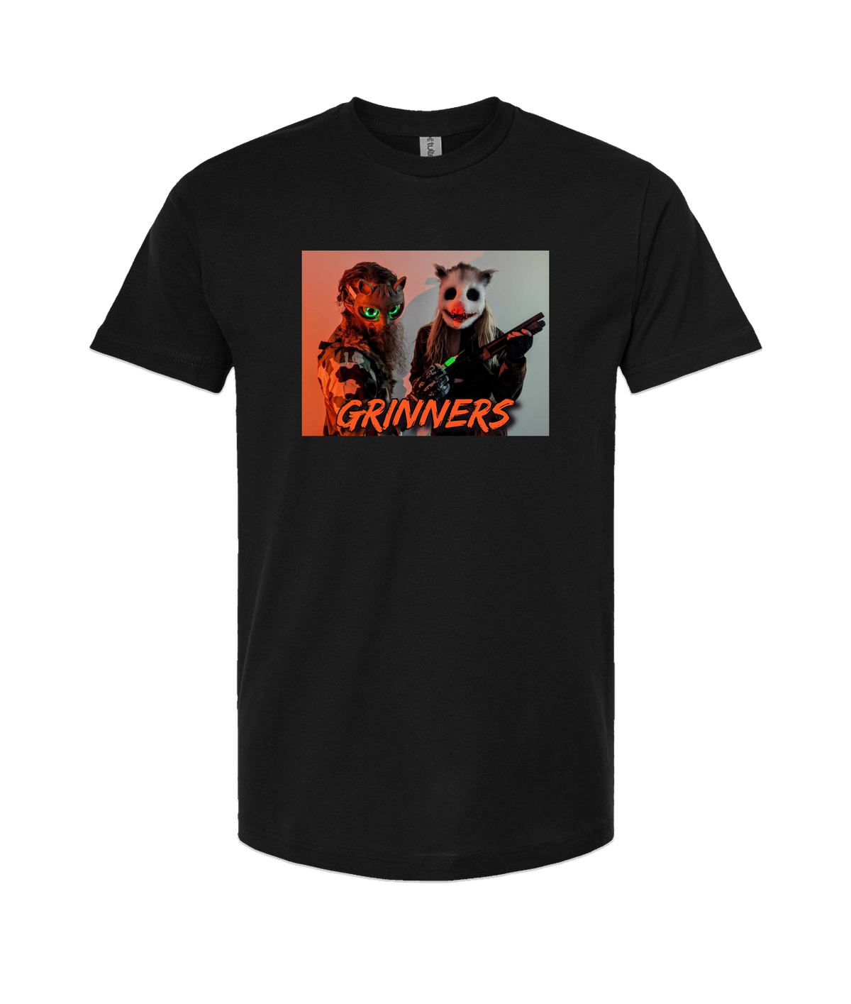 Refinery Films - GRINNERS GARB 01-2 - Black T-Shirt
