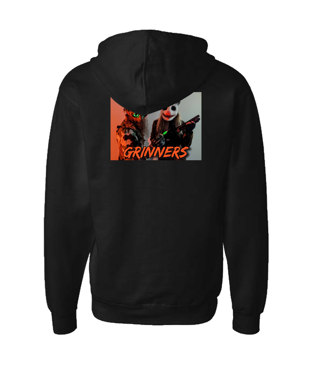 Refinery Films - GRINNERS GARB 01-2 - Black Zip Up Hoodie
