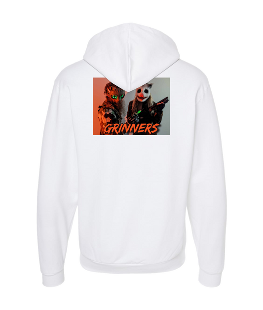 Refinery Films - GRINNERS GARB 01-2 - White Zip Up Hoodie