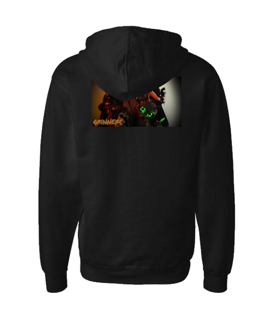 Refinery Films - GRINNERS GARB 01 - Black Zip Up Hoodie