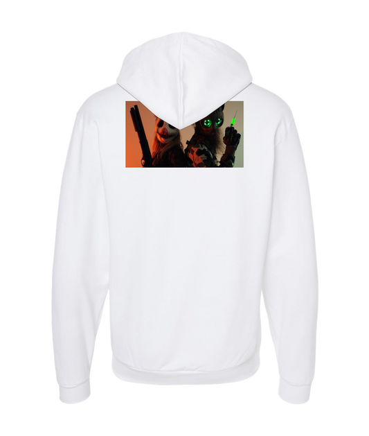 Refinery Films - GRINNERS GARB 01-1 - White Zip Up Hoodie
