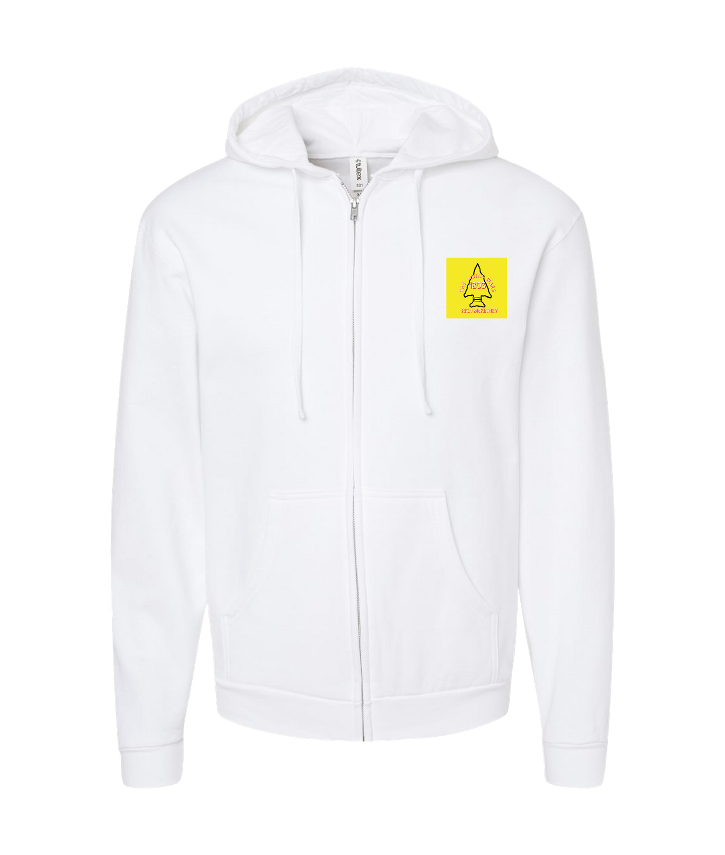 RICH McKinney - THE INDIAN WARS - White Zip Up Hoodie