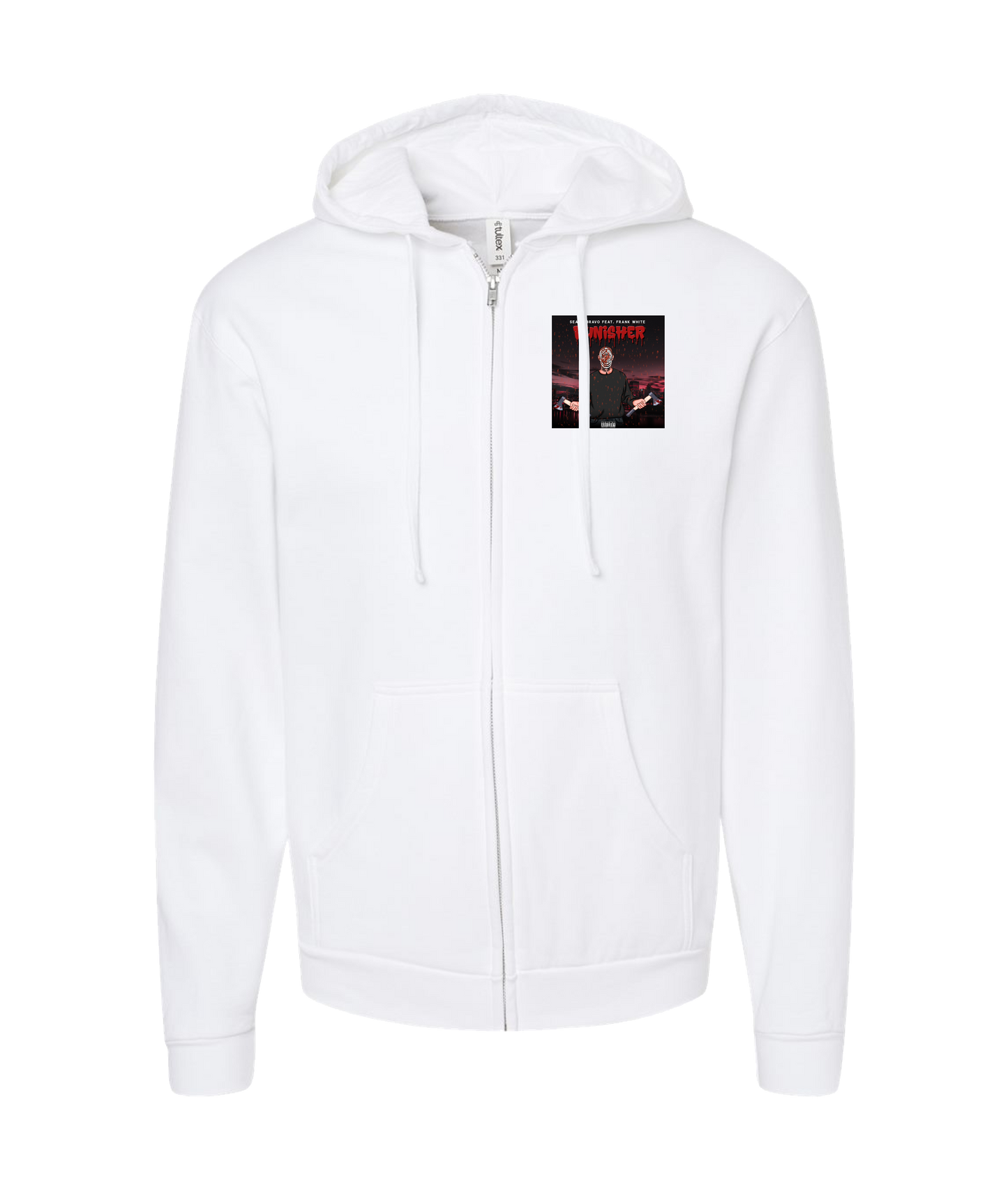 Seany Bravo - Punishment - White Zip Up Hoodie