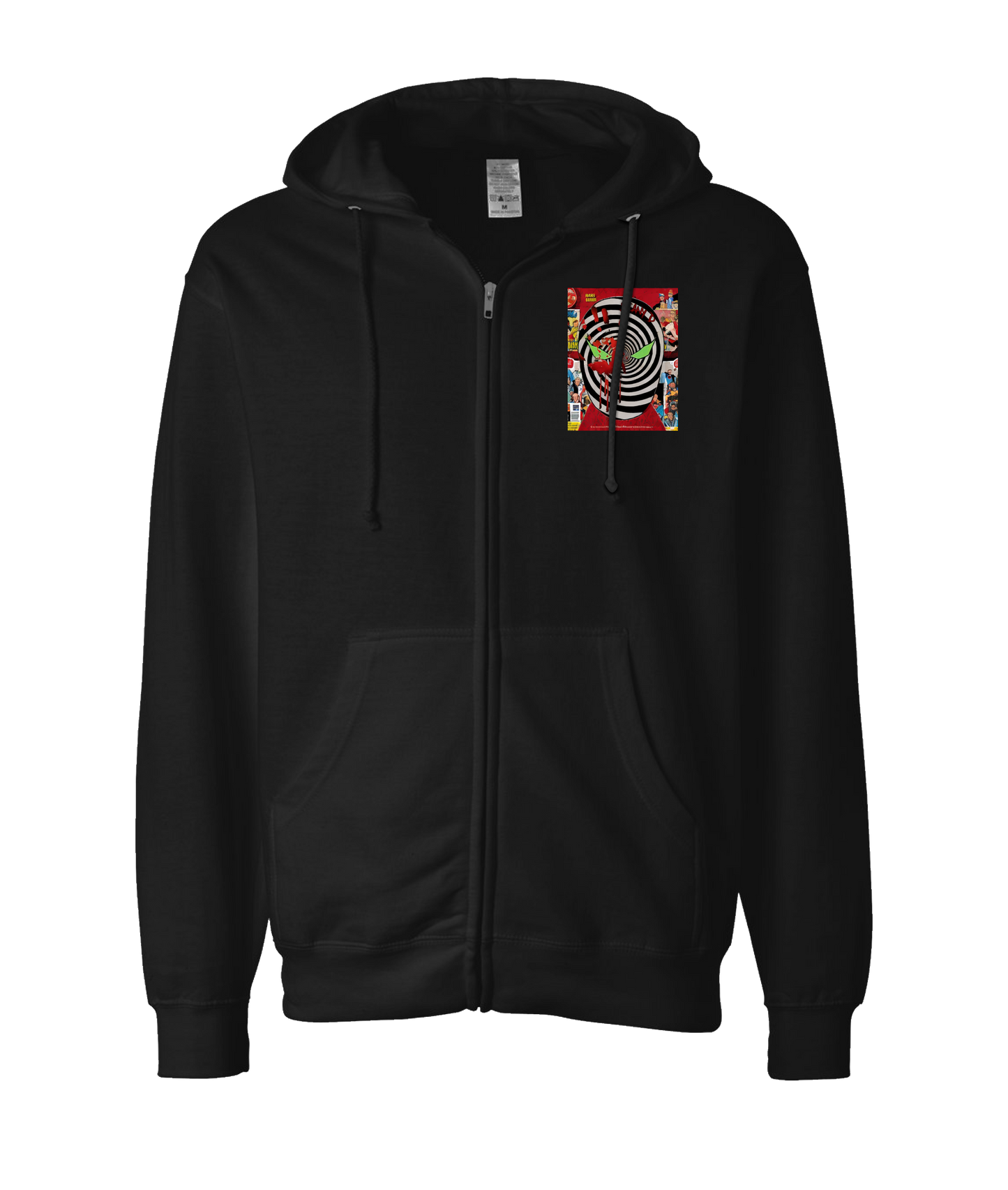 Seany Bravo - Red Hand - Black Zip Up Hoodie