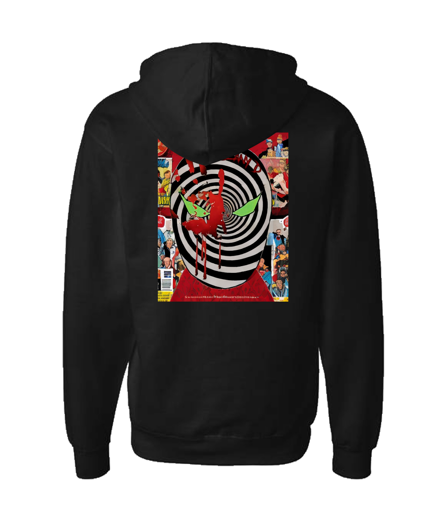 Seany Bravo - Red Hand - Black Zip Up Hoodie