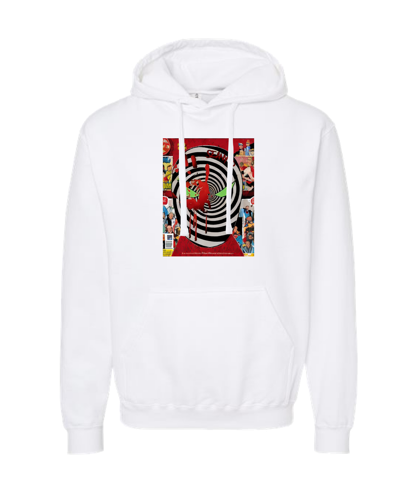 Seany Bravo - Red Hand - White Hoodie