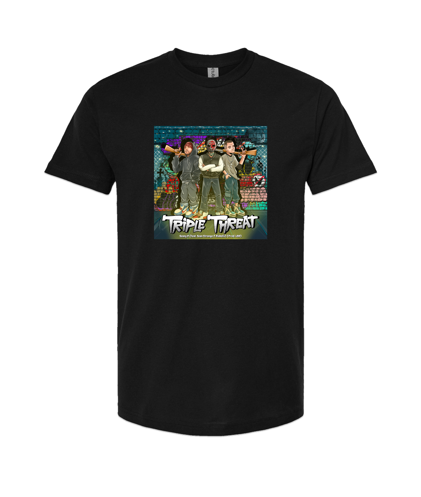 Seany Bravo - Triple Threat - Black T-Shirt