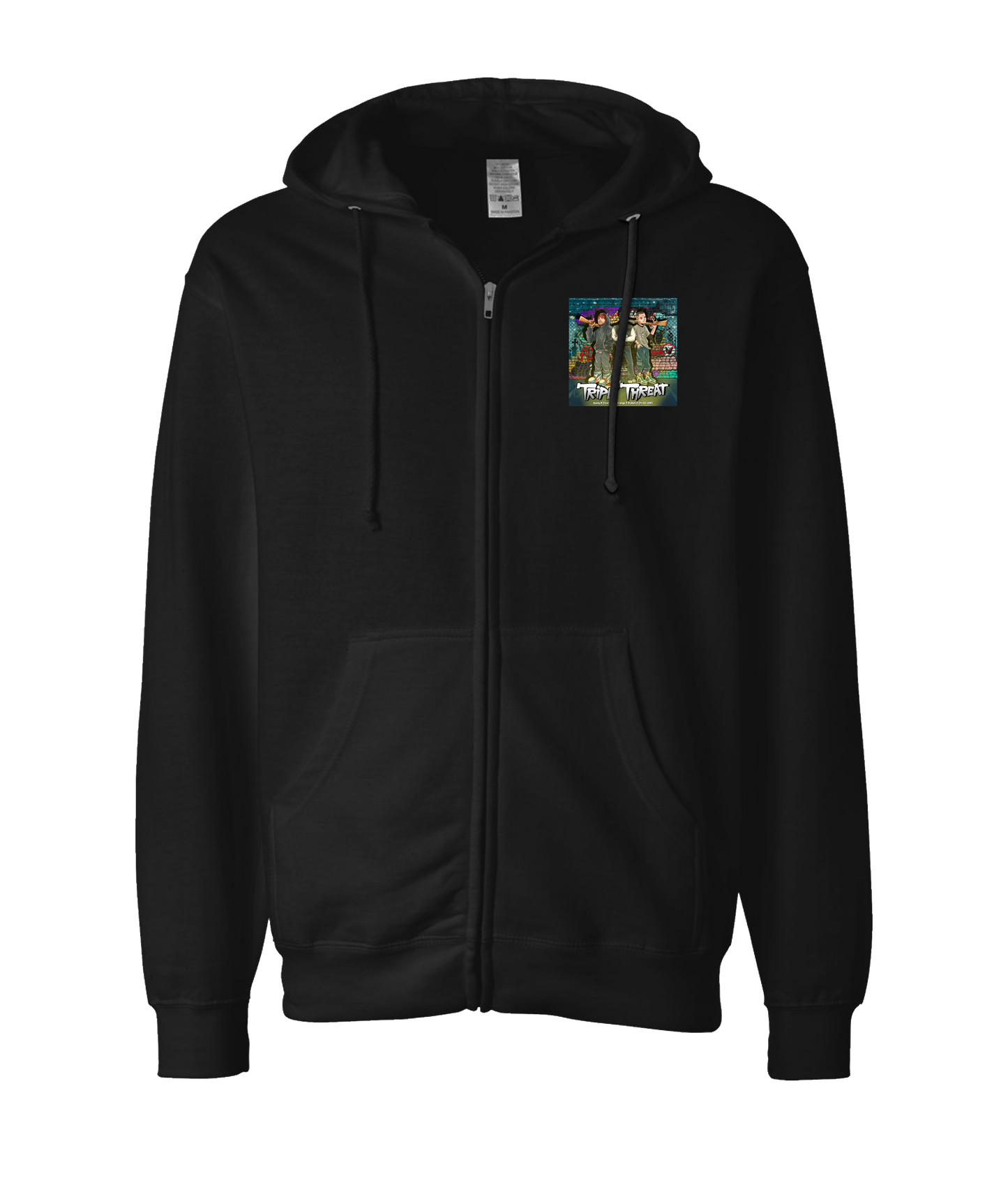 Seany Bravo - Triple Threat - Black Zip Up Hoodie