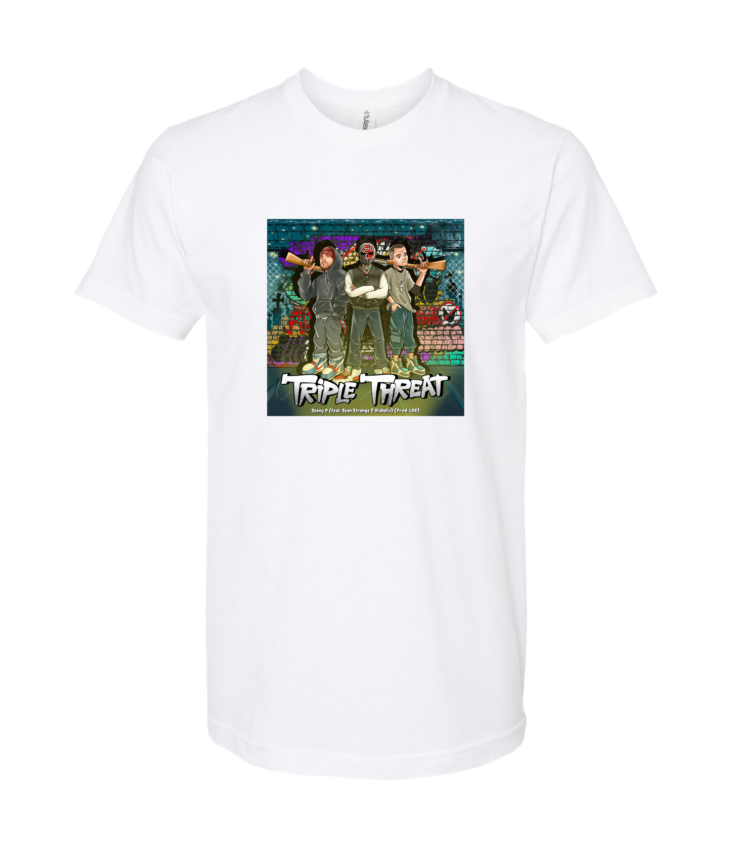 Seany Bravo - Triple Threat - White T-Shirt