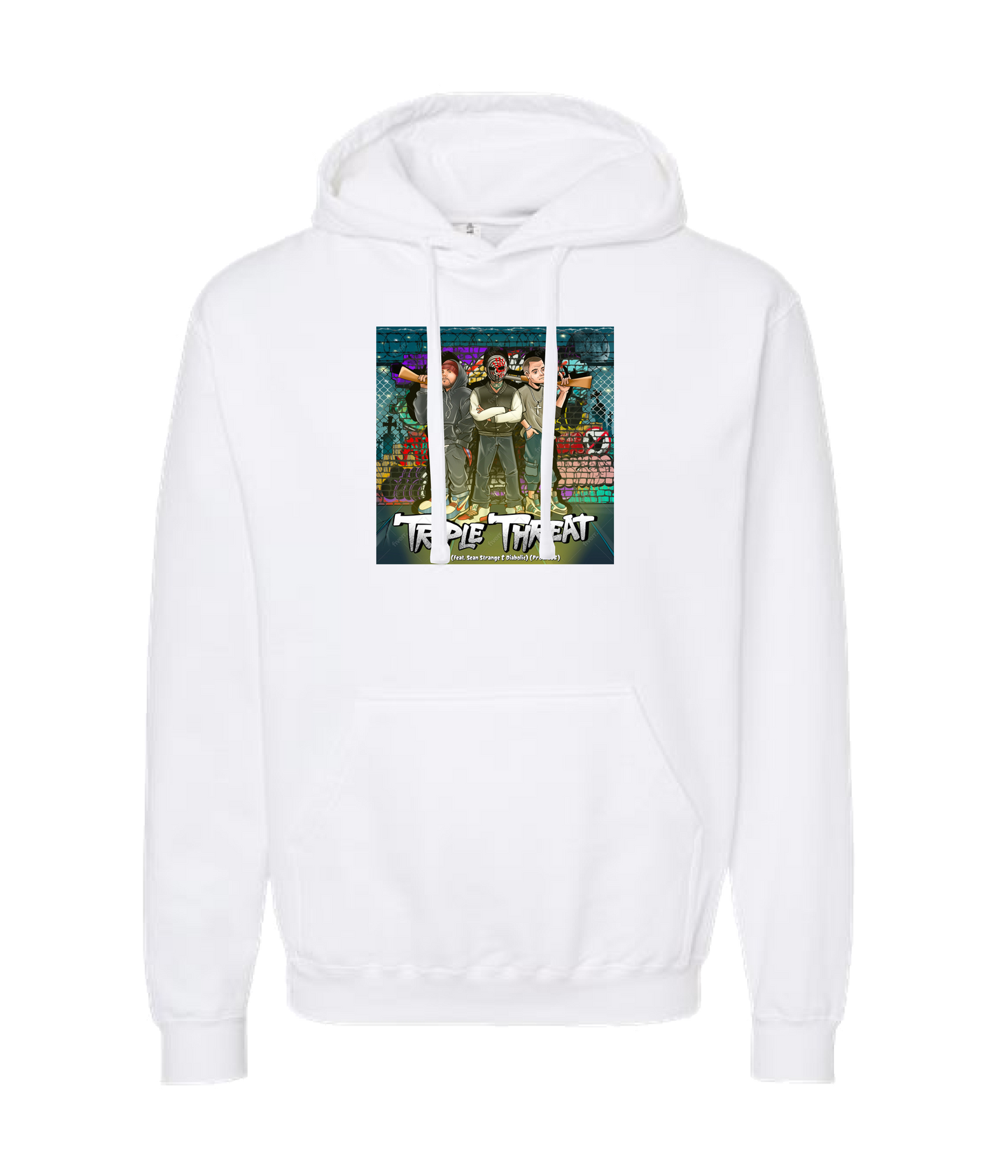 Seany Bravo - Triple Threat - White Hoodie