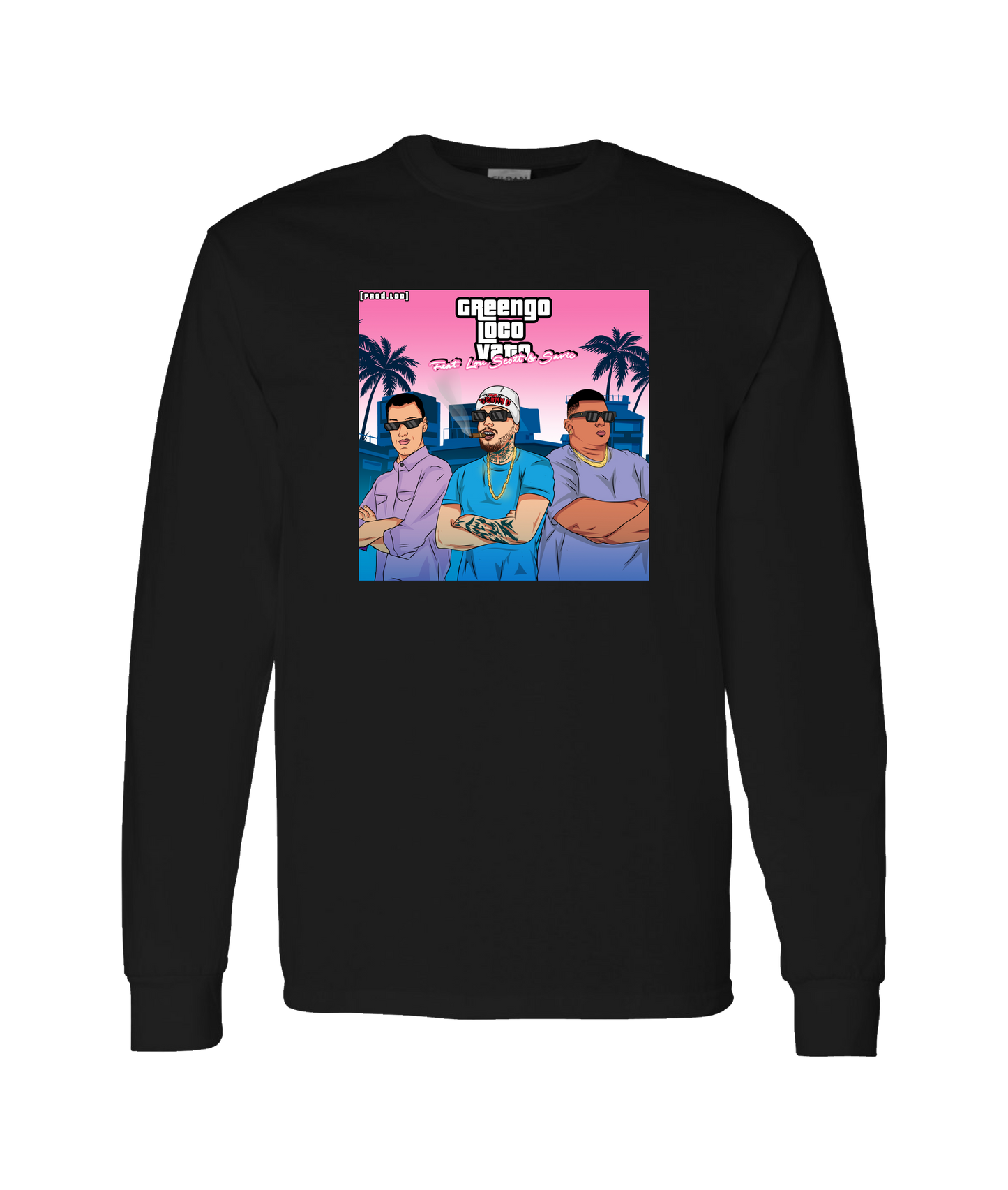 Seany Bravo - Greengo - Black Long Sleeve T