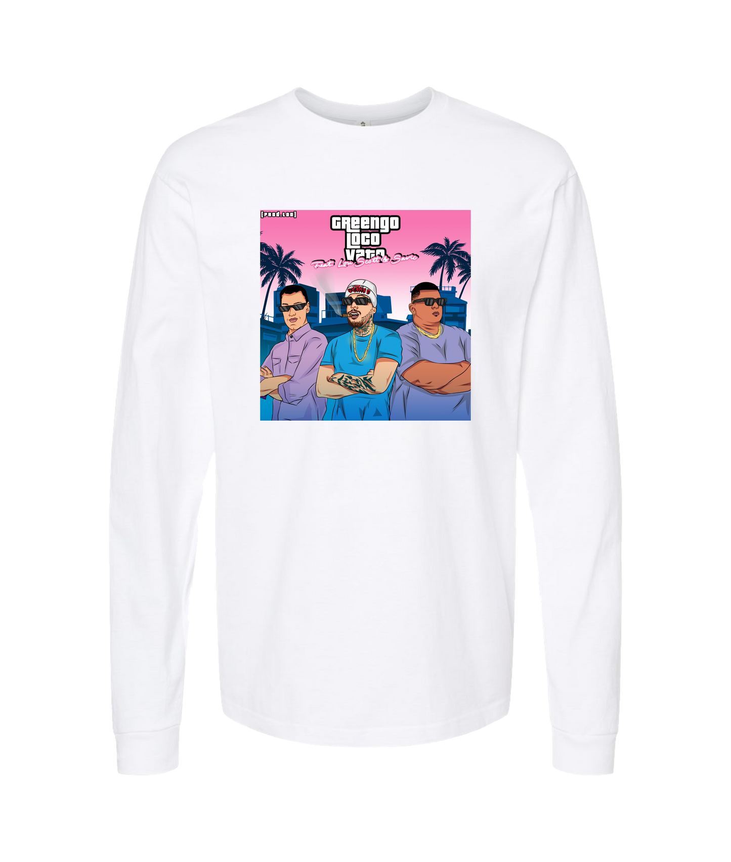 Seany Bravo - Greengo - White Long Sleeve T