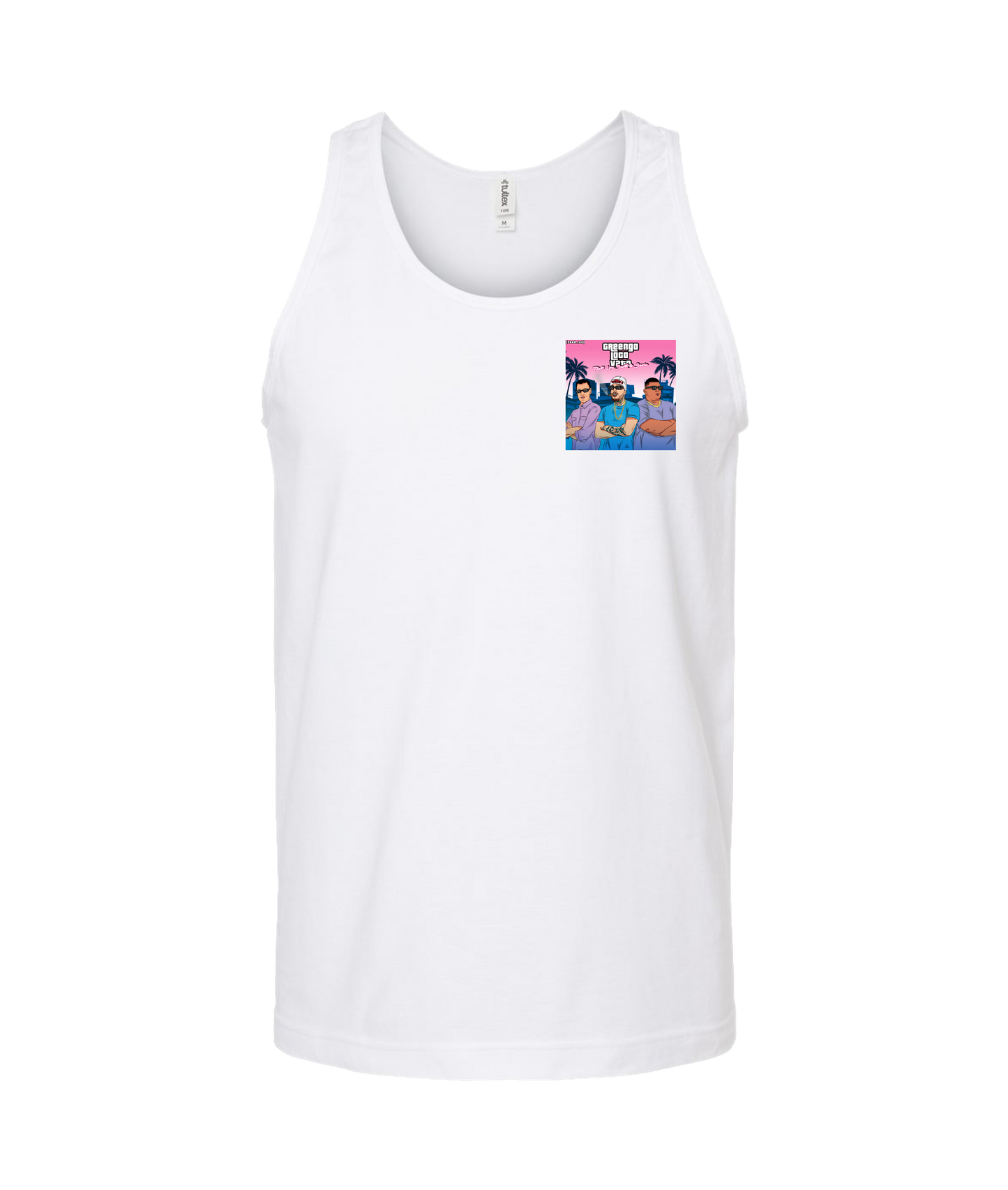 Seany Bravo - Greengo - White Tank Top