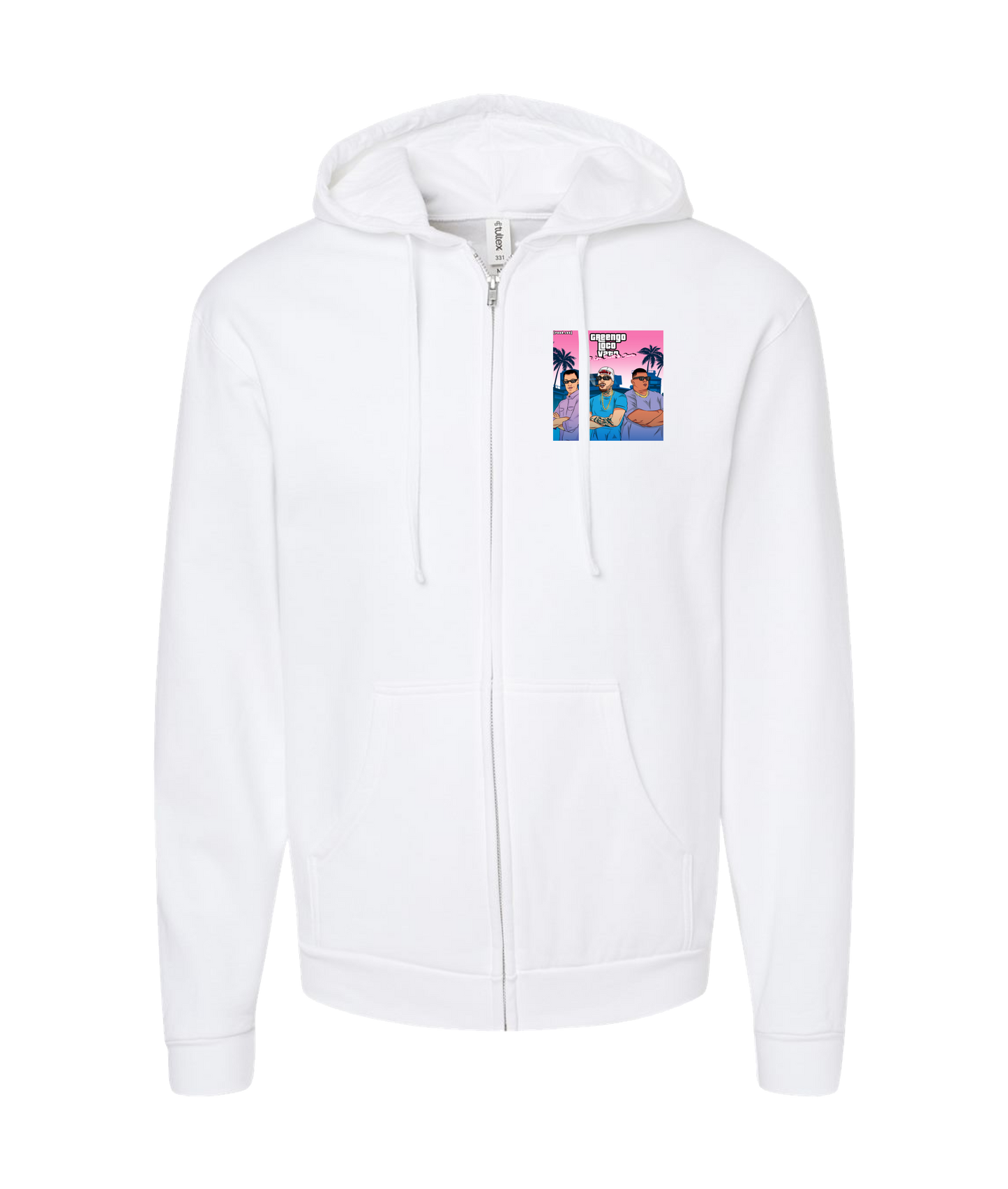 Seany Bravo - Greengo - White Zip Up Hoodie