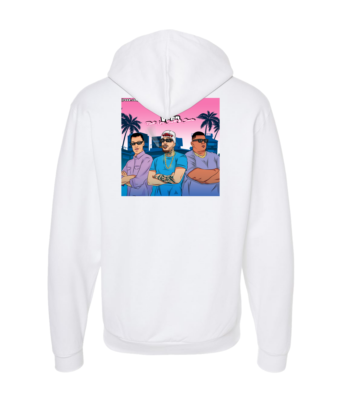 Seany Bravo - Greengo - White Zip Up Hoodie