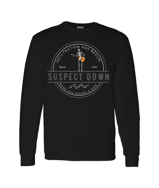 Suspect Down - INFILTRATION - Black Long Sleeve T
