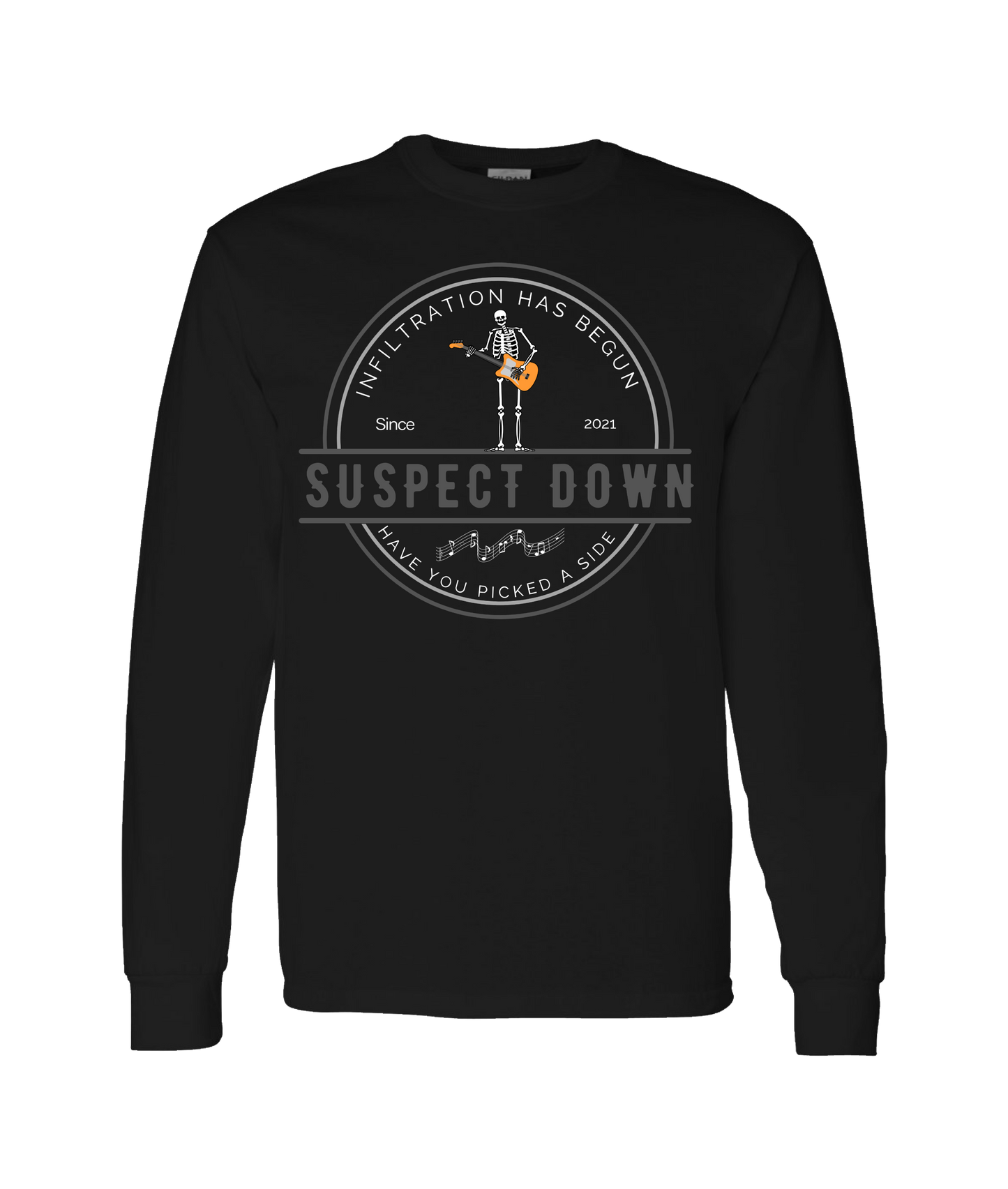 Suspect Down - INFILTRATION - Black Long Sleeve T
