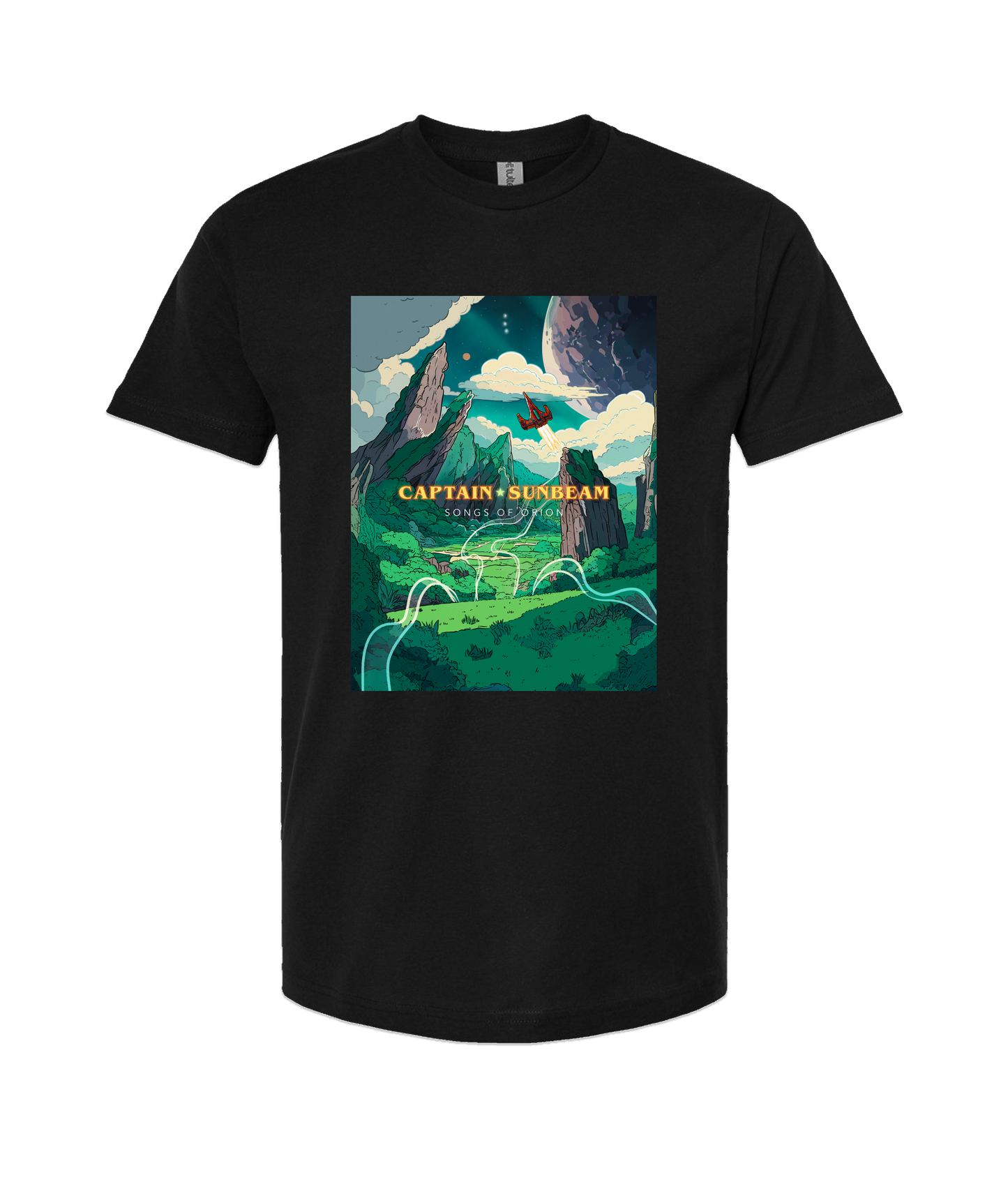 Captain Sunbeam - SONGS OF ORION - Black T Shirt