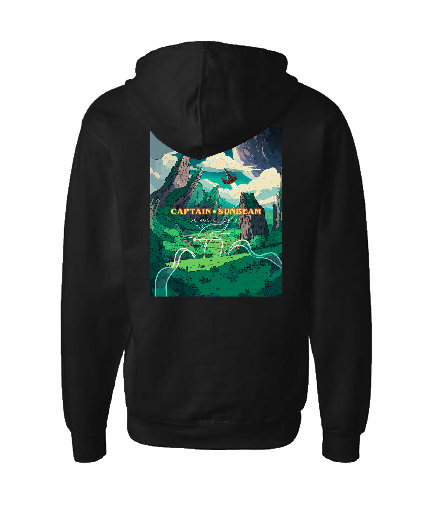 V-SUNBEAMTOP - SONGS OF ORION - Black Zip Up Hoodie