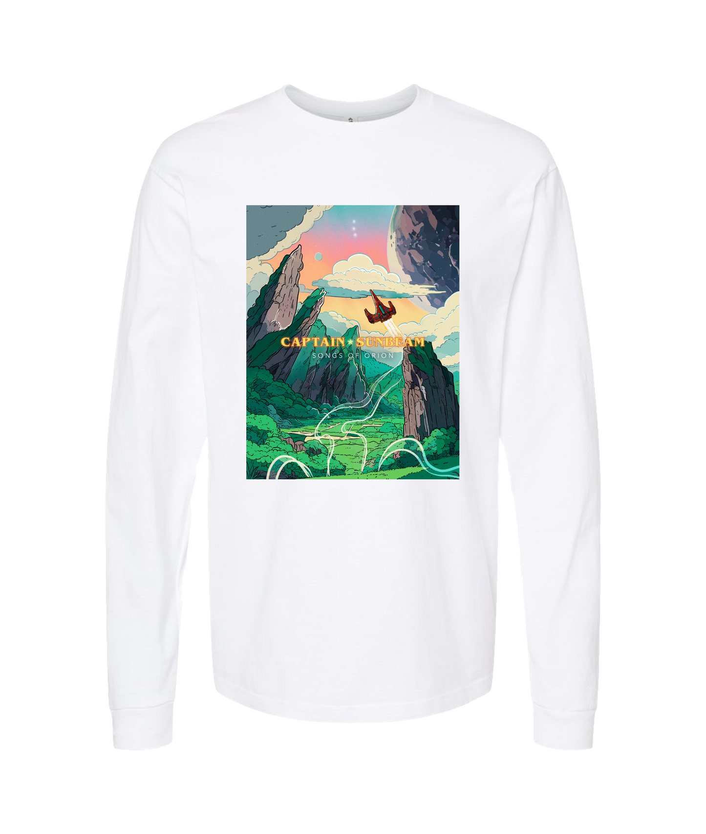 Captain Sunbeam - SONGS OF ORION - White Long Sleeve T
