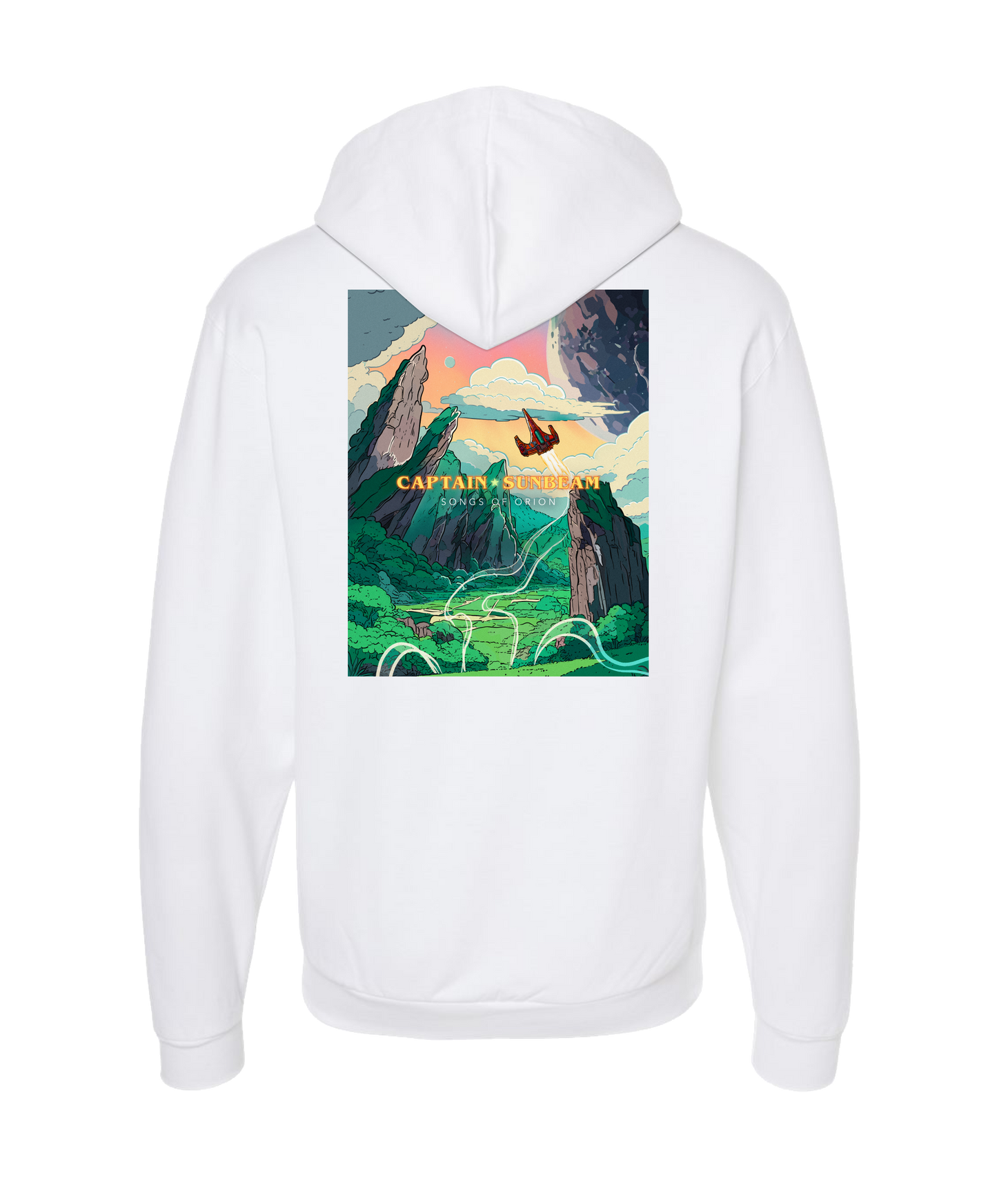 V-SUNBEAMTOP - SONGS OF ORION - White Zip Up Hoodie