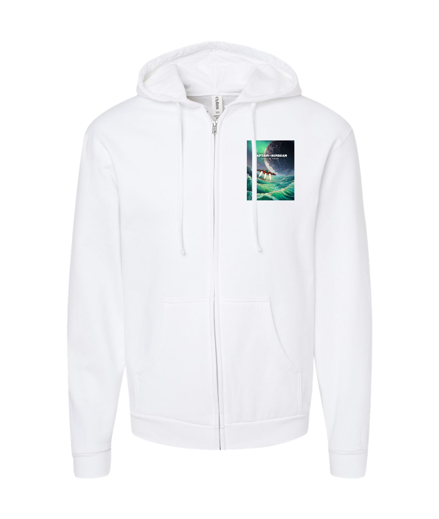 V-SUNBEAMTOP - Taz - White Zip Up Hoodie