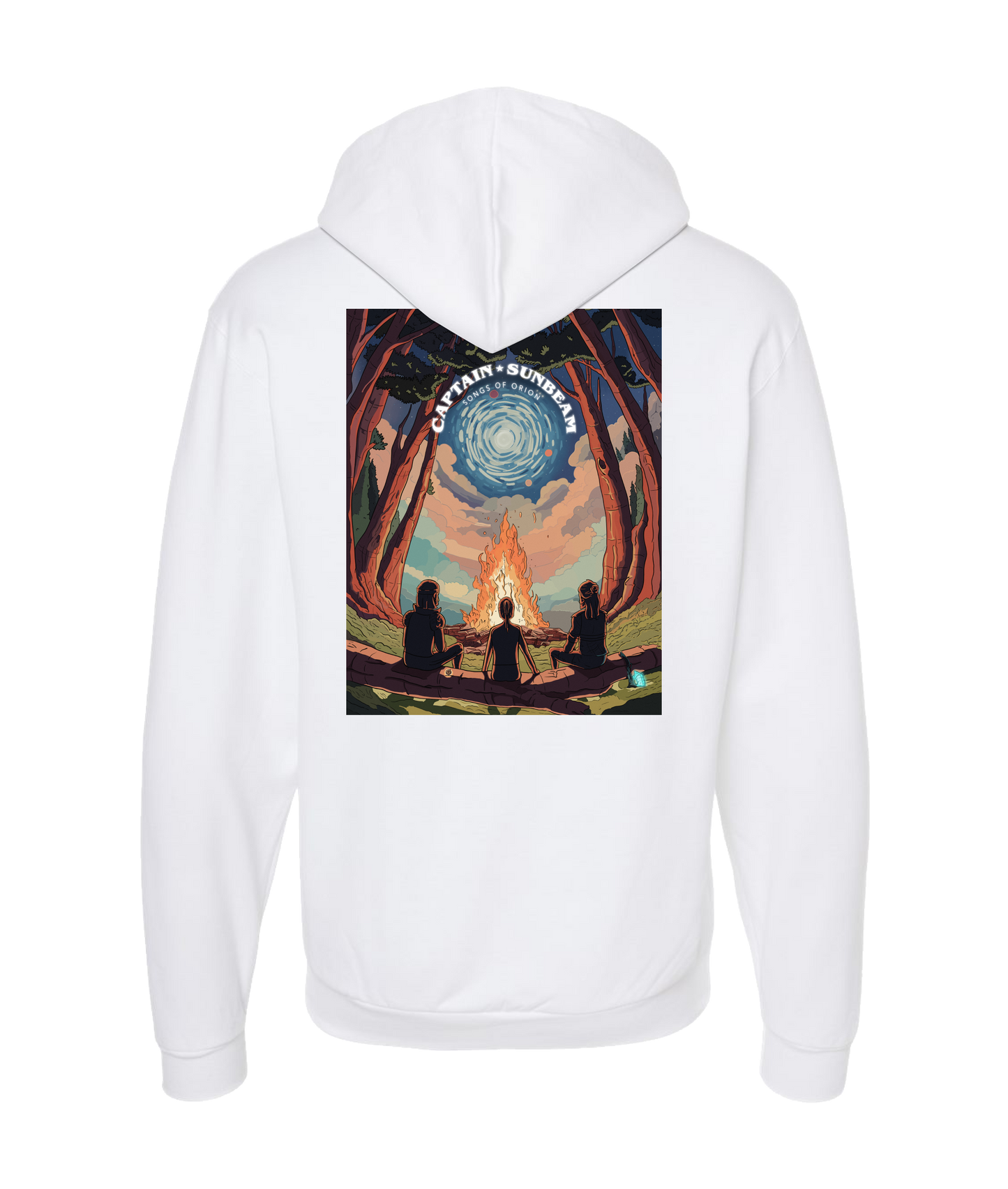 Captain Sunbeam - Tour - White Zip Up Hoodie